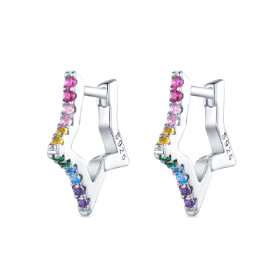 Rainbow Star Earrings