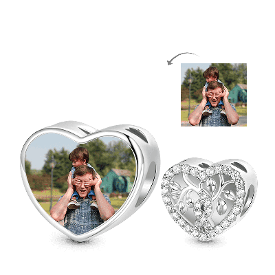 Personalized Photo Heart Charm