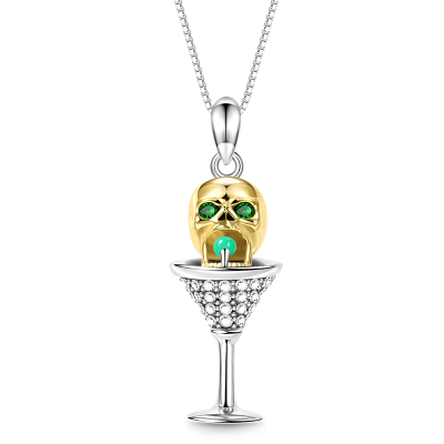 Skull Martini Necklace