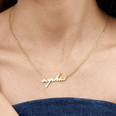 Simple Name Golden Necklace
