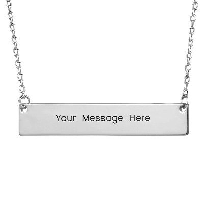 Classic Silver Bar Necklace