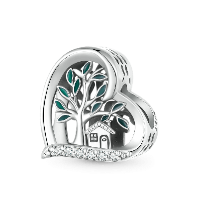 Family Tree Heart Charm