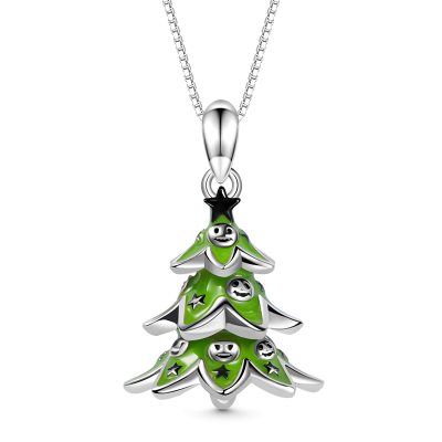 Skull Christmas Tree Necklace