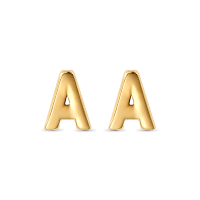 Initial Letters Stud Earrings