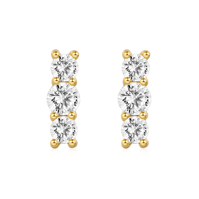 Stacked Diamond Stud Earrings
