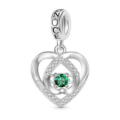 Love Heart Birthstone Pendant