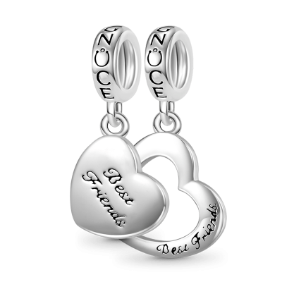 Best Friends Heart Pendant