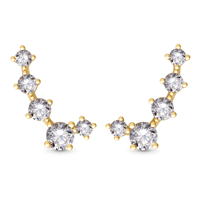 Five CZ Stud Earrings