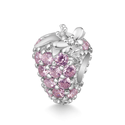 Strawberry Bee Charm