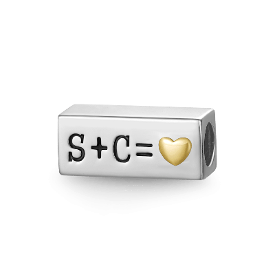 Initials Rectangle Charm