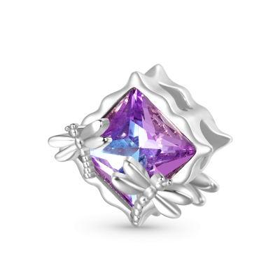 Purple Dragonfly Charm