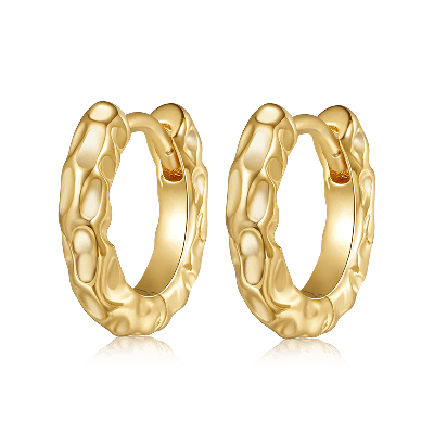 Texture Hoop Earrings