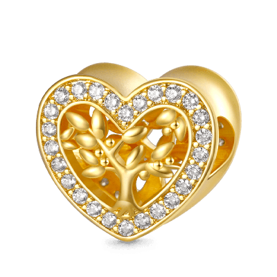 Family Tree Heart Charm