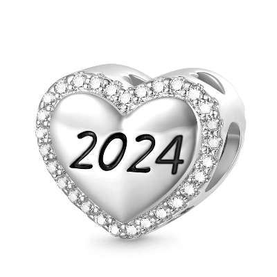 Customized Year Engravable Heart Charm