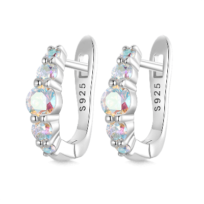 Multicolor U-shaped Hoop Earrings