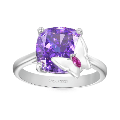 Square-cut Butterfly Ring