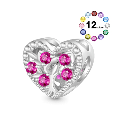 Tree of Life Heart Charm