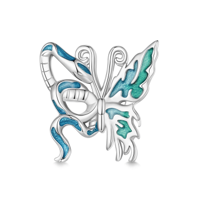Snake Butterfly Charm