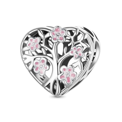 Tree of Life Heart Charm