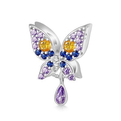 Purple Butterfly Charm