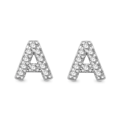 Initial Letter Stud Earrings