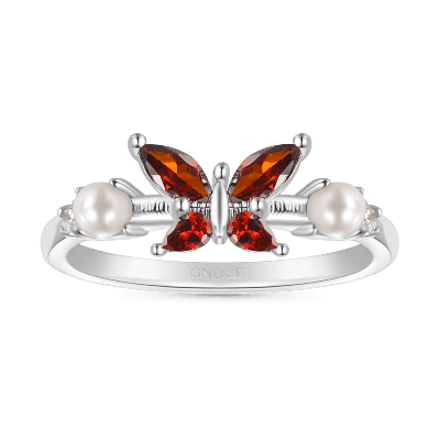 Butterfly Pearl Promise Ring