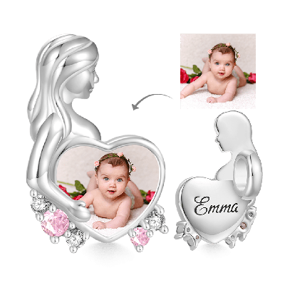 Engravable Maternity Photo Charm