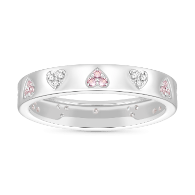 Two Color Love Heart Ring