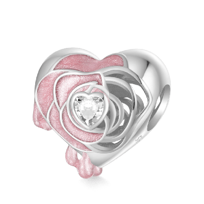 Rose Heart Charm