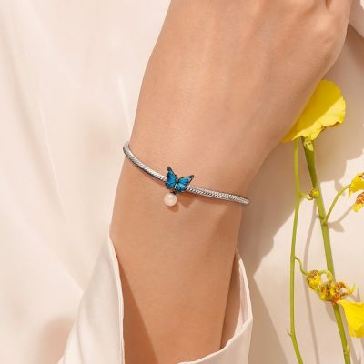 Blue Morpho Butterfly Charm