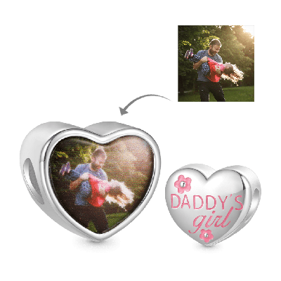 DADDY'S Girl Heart Charm