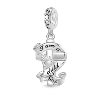 Cross Praying Hands Pendant