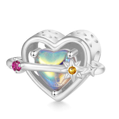 Heart Planet Charm