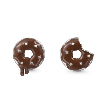 Irregular Donut Stud Earrings