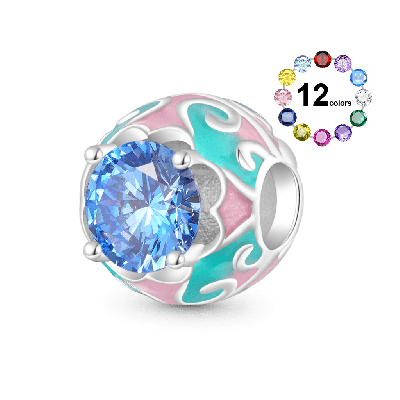 Easter Egg Birthstone Charm