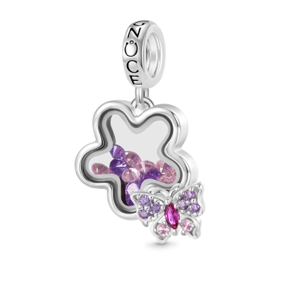 Plum Butterfly Pendant