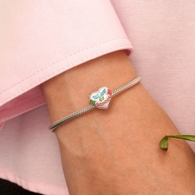Back to School Heart Charm