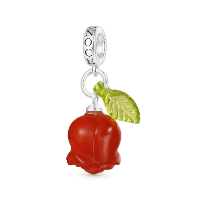Chalcedony Red Rose Pendant
