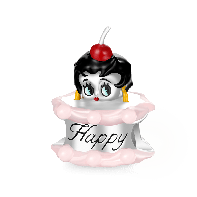 Betty Boop Birthday Cake Charm