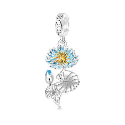Blue Egyptian Water Lily Pendant