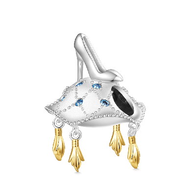 Upholstered Glass Slipper Charm
