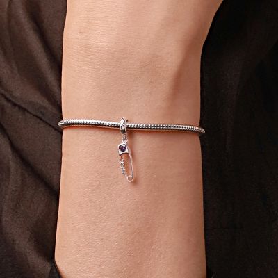 Engravable Pin Birthstone Pendant