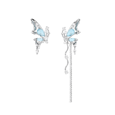Butterfly Tassel Asymmetric Ear Clips