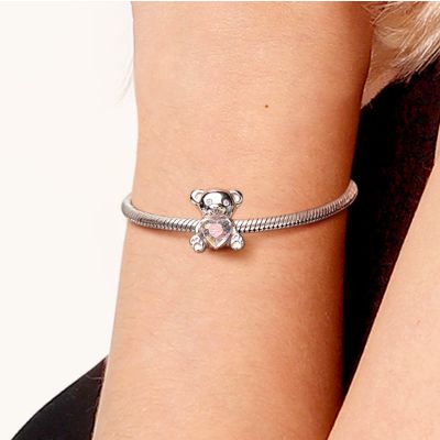 Little Bear Embraces Heart Charm