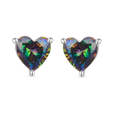 Vintage Heart Stud Earrings