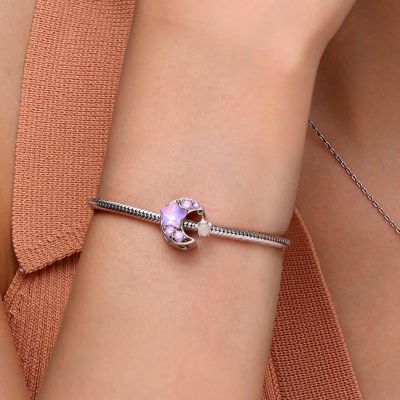 Purple Star Moon Charm