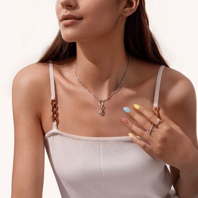 Asymmetric Chain Hollow Oval Link Necklace
