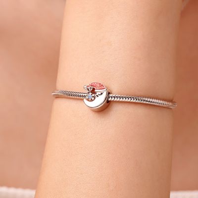 Christmas Moon Snowflake Charm