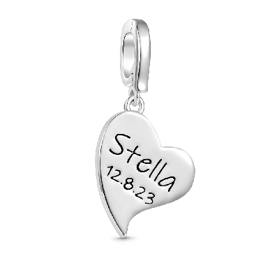 Heart Anniversary Clasp Clusters Charm