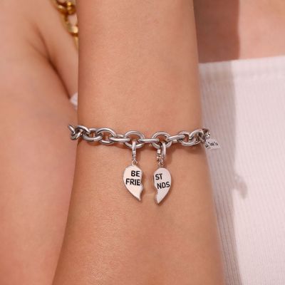 Best Friend Right Heart Clasp Charm